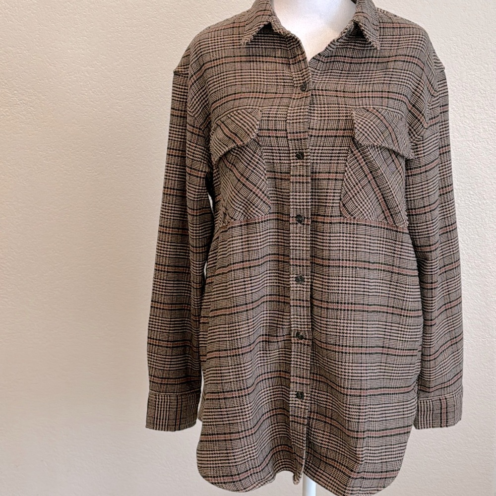 Abercrombie & Fitch Soft A & F Collection Oversized Plaid Women’s Size Medium